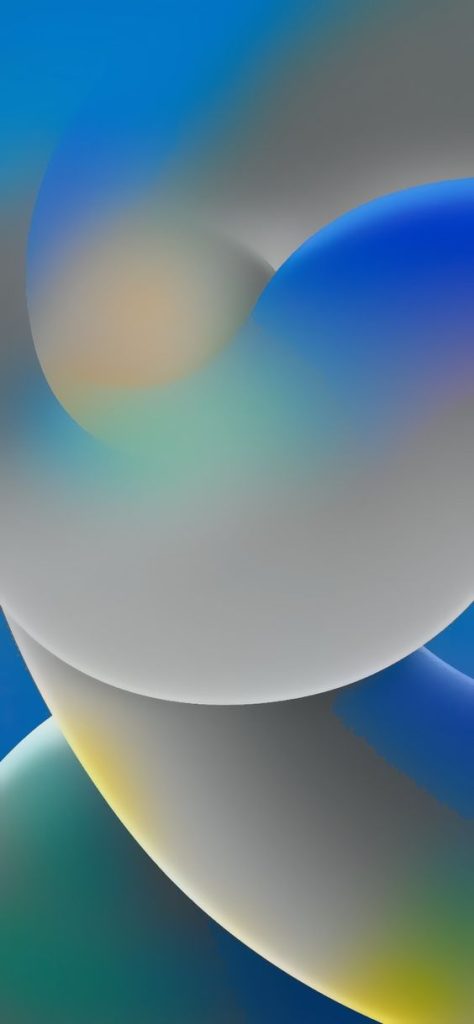 Hình nền kết hợp các gam màu xanh cùng họa tiết đường cong lạ mắt