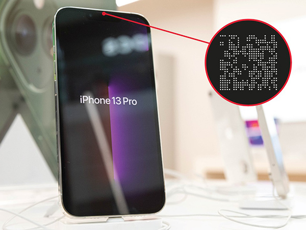 Vị trí mã QR siêu nhỏ trên iPhone 13 Pro