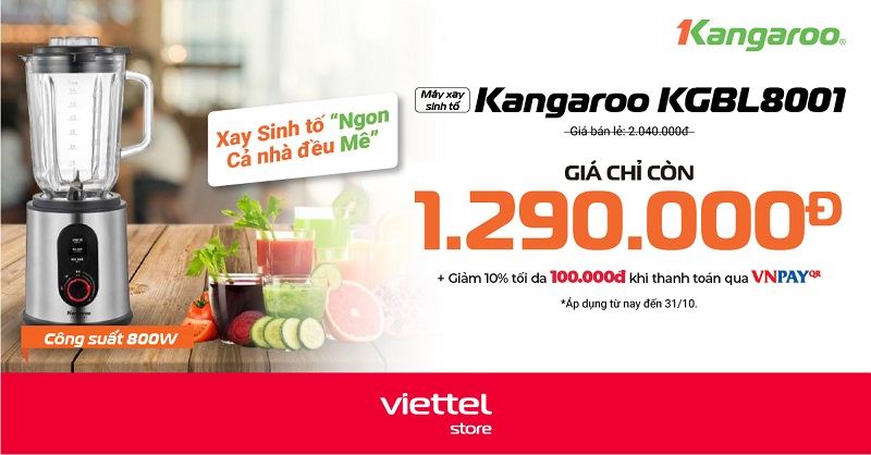 Máy xay sinh tố Kangaroo KGBL8001 giảm siêu sốc – Chốt đơn liền tay!