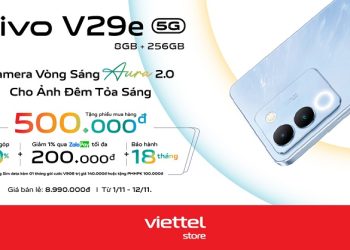 Hot sale mở bán – Mua Vivo V29e tặng phiếu mua hàng 500.000đ giá chỉ còn 8.490.000đ