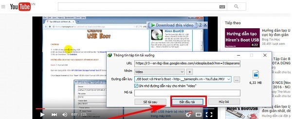 cách tải video trên Youtube về máy tính