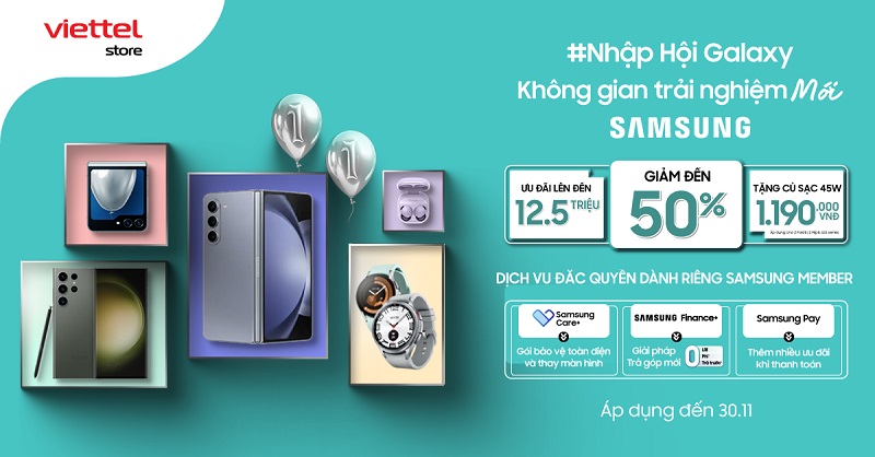 Viettel Store ra mắt không gian trải nghiệm Samsung mới tại 14 siêu thị