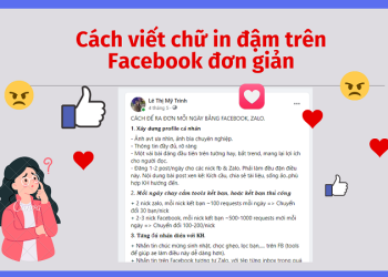 Hướng dẫn cách viết chữ in đậm trên Facebook cực đơn giản