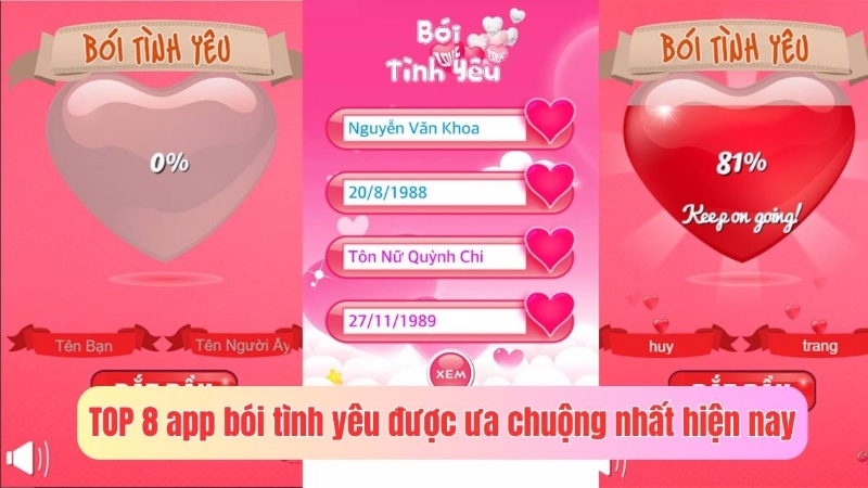 TOP app bói tình yêu, dự đoán tình cảm thú vị nhất hiện nay