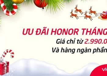 Bùng nổ ưu đãi điện thoại HONOR tháng 12 với giá chỉ từ 2.990.000đ cùng nhiều phần quà hấp dẫn!