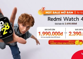 Hotsale mở bán Redmi Watch 4 giá chỉ còn 1.990.000đ cùng cơ hội trúng vàng Kim Phụng