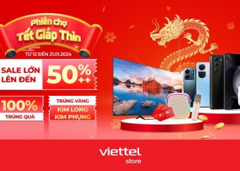 Phiên chợ Tết Giáp Thìn Sale lớn đến 50%++, 100% nhận quà, trúng vàng Kim Long Kim Phụng