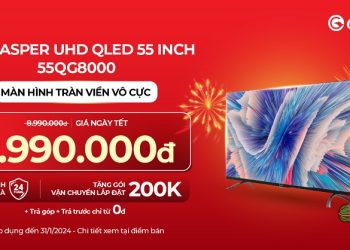 Tivi Casper UHD Qled 55 inch 55QG8000 – Màn hình tràn viền vô cực giá ngày Tết chỉ 7.990.000đ