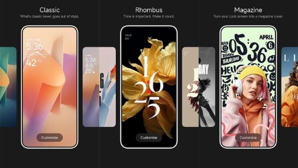 Màn hình khóa trên hệ điều hành HyperOS