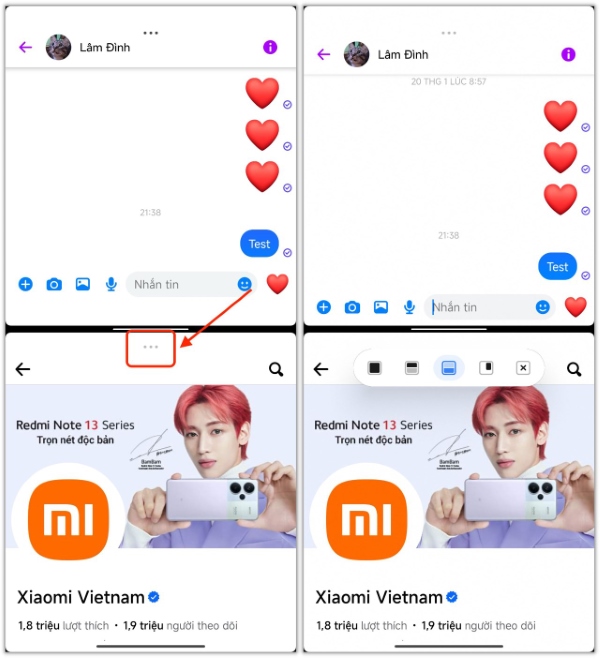 Xiaomi HyperOS có thêm biểu tượng dấu 3 chấm ở giữa