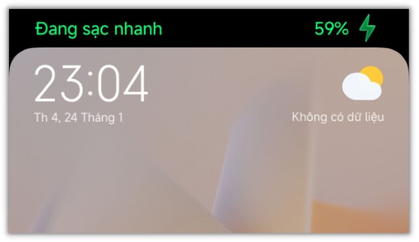 Hiệu ứng thông báo mới khi cắm sạc pin