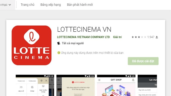 Cách đặt vé xem phim online Lotte Cinema trên tất cả các thiết bị