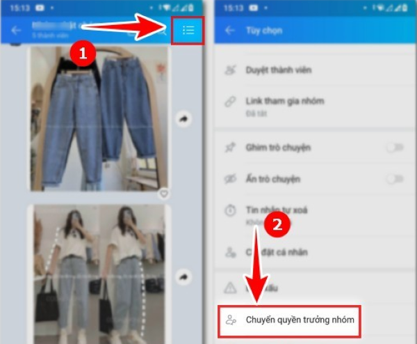 Chuyển quyền trưởng nhóm.