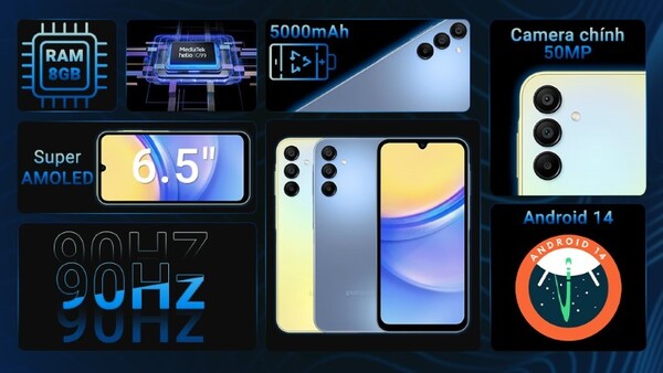 Đánh giá hiệu năng Galaxy A15.