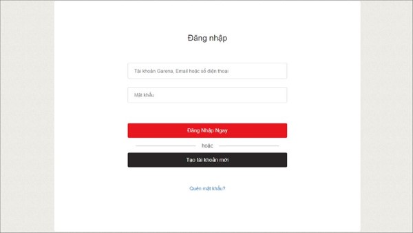 Đổi mật khẩu Garena.