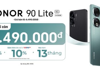 Hotsale HONOR 90 Lite 5G giảm 1.000.000 đồng + trả góp 0%