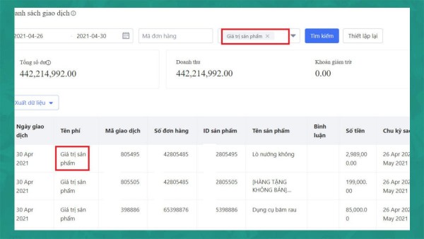 Xem và phân tích chỉ số bán hàng.
