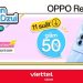 Chơi minigame vòng quay may mắn trúng voucher giảm 50% khi mua OPPO Reno11 F 5G