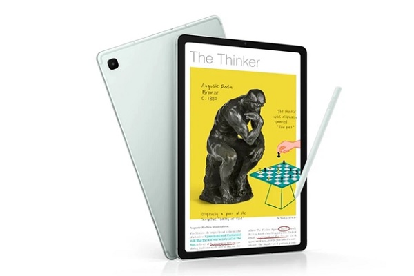 A tablet with a stylus
Description automatically generated