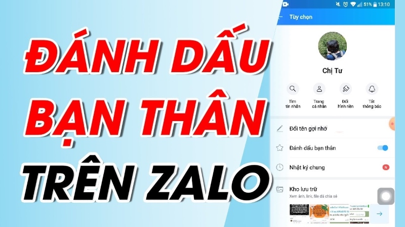 cách đánh dấu bạn thân trên Zalo