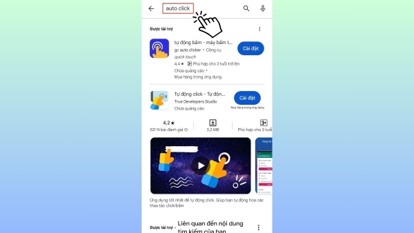 Nhập "Auto Click" vào thanh tìm kiếm