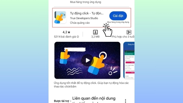 Chọn ứng dụng Auto Click phù hợp từ kết quả tìm kiếm
