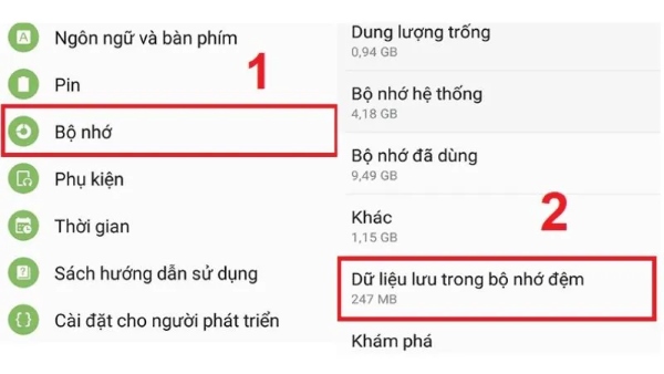 Xóa cache trình duyệt