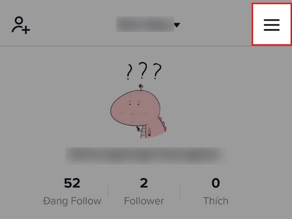 Nhấn vào biểu tượng ba dấu gạch ngang