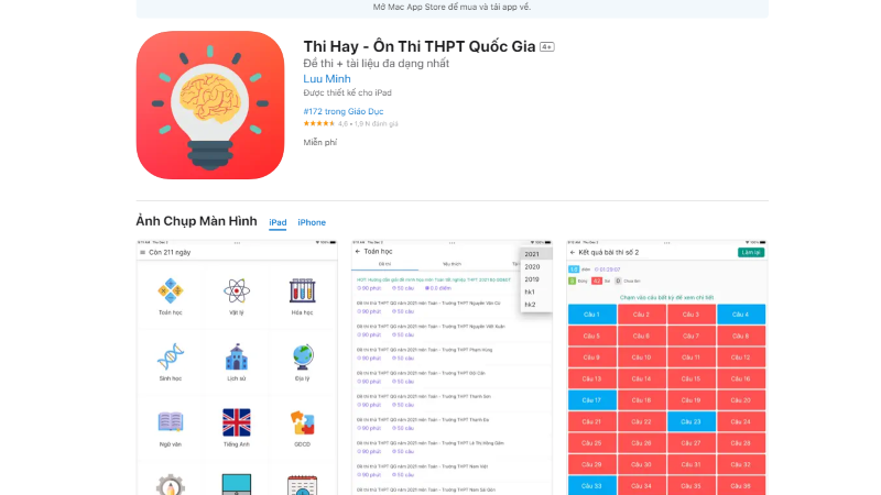 app làm đề thi trắc nghiệm