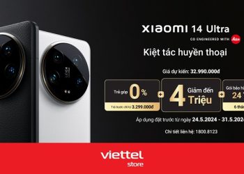 Đặt trước Xiaomi 14 Ultra giảm đến 4 triệu đồng, trả góp 0%, ưu đãi gói bào hành Premium 24 tháng