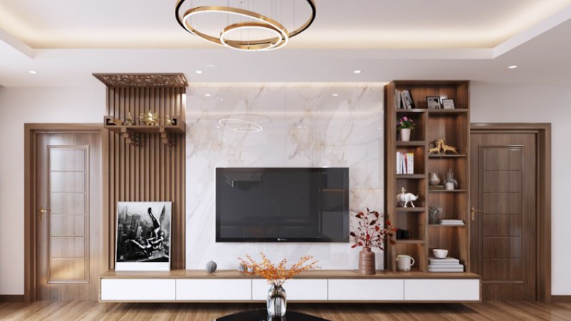 Kích thước kệ tivi treo tường