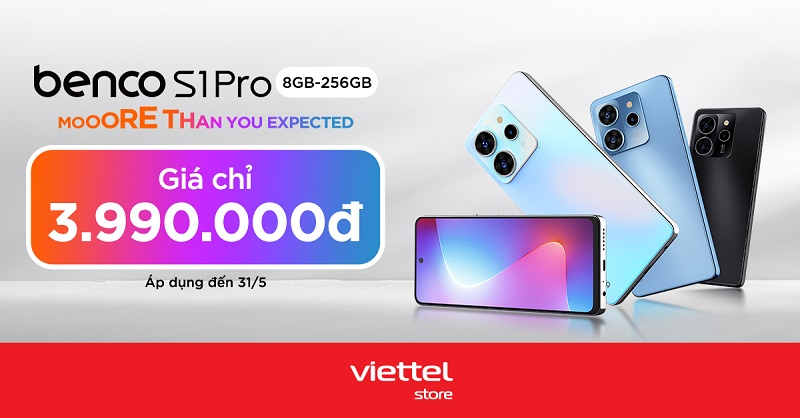 Viettel Store chính thức mở bán Benco S1 Pro giá chỉ 3.990.000đ cùng nhiều ưu đãi hấp dẫn
