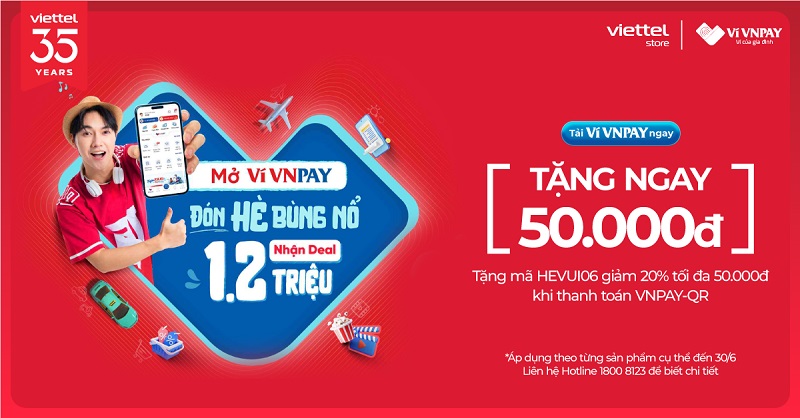 Mở Ví VNPAY tặng ngay 50.000đ