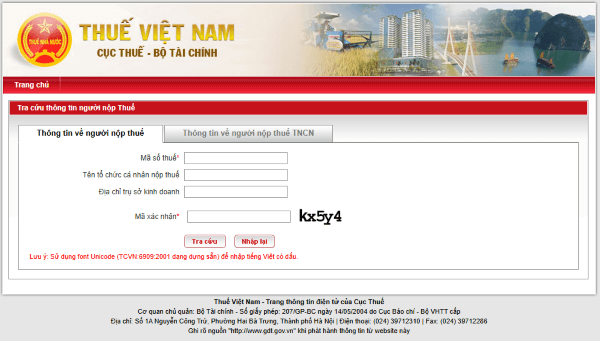 Truy cập website chính thức Cục Thuế