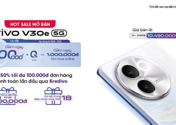 Hotsale mở bán: Mua Vivo V30e 5G giảm ngay 1.000.000đ khi mua online