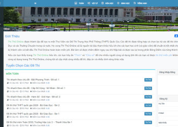 website thi thử tốt nghiệp THPT Quốc gia 2024