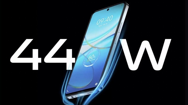 A cell phone with a blue screen
Description automatically generated