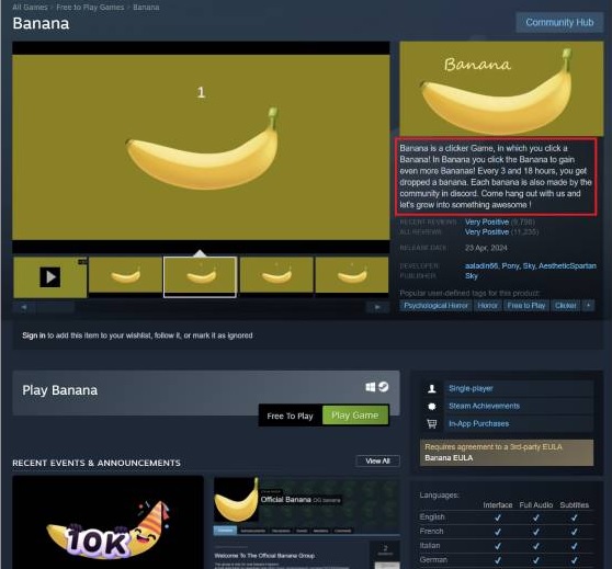 A screenshot of a banana
Description automatically generated