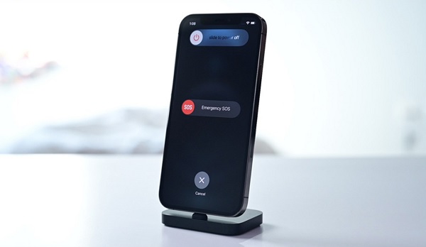 A phone on a stand
Description automatically generated