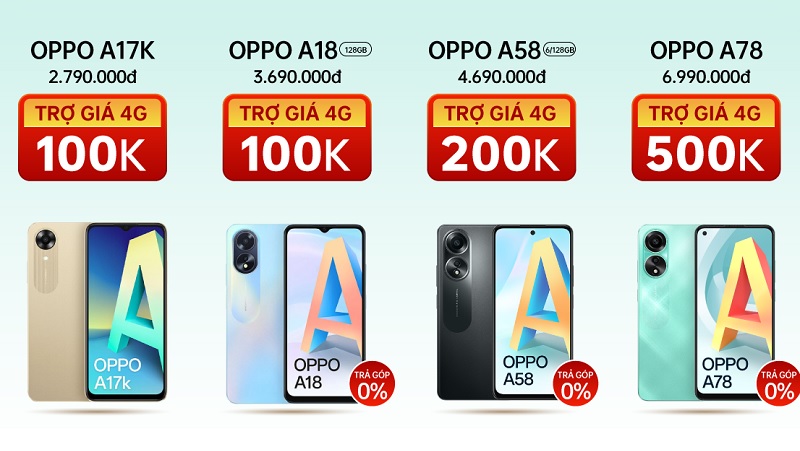 Trợ giá 4G OPPO A Series siêu hấp dẫn tại Viettel Store có gì hot?