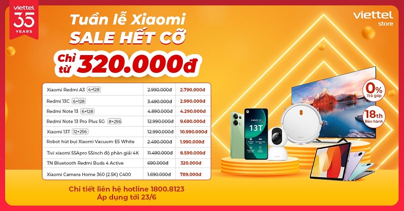 Tuần lễ Xiaomi – Sale hết cỡ giá chỉ từ 320.000 đồng