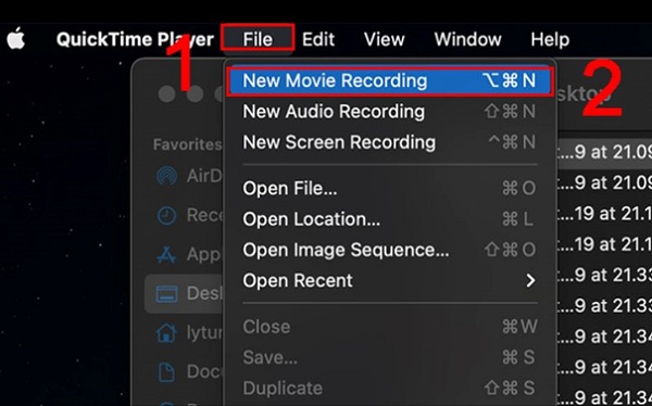 Tìm ứng dụng QuickTime Player trên MacBook