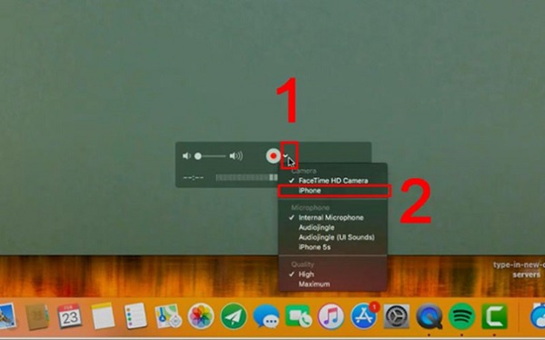 Chọn iPhone để kết nối