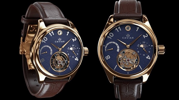 A couple of watches with leather straps
Description automatically generated