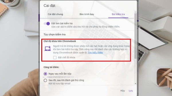 Khi bật chế độ khóa trên Chromebook các ứng dụng khác sẽ không thể sử dụng 