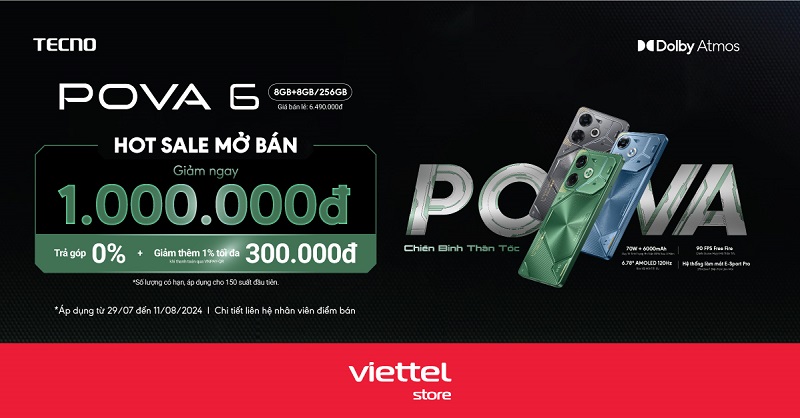 Hotsale mở bán: Mua TECNO POVA 6 giảm ngay 1.000.000 đồng