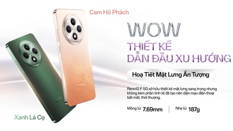 OPPO Reno12 F 5G có mấy màu? Đâu là màu sắc dành cho bạn?