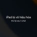quên mật khẩu iPad