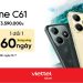 Tại Viettel Store mua realme C61 giá chỉ từ 3.590.000đ, 1 đổi 1 trong vòng 60 ngày