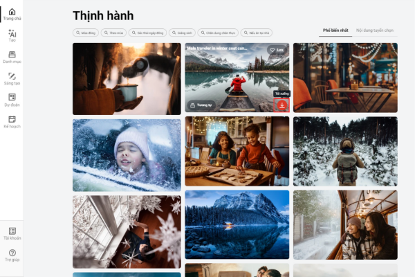Nhấn vào nút "Tải xuống" để lưu ảnh về thiết bị 